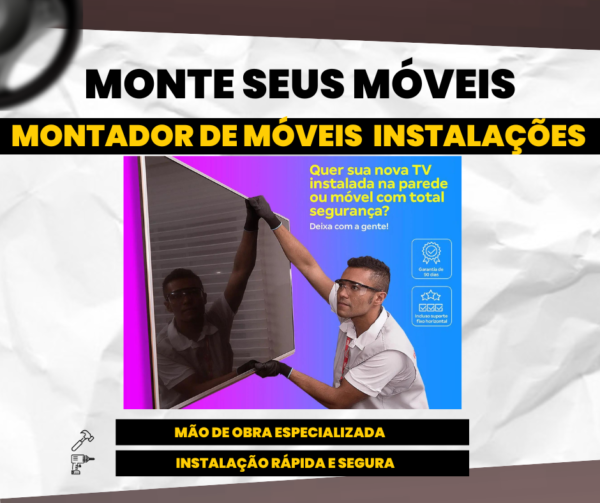 INSTALAÇÃO DE TV DE 71" a 100" - TÉCNICOS ESPECIALIZADOS - QUALIDADE GARANTIDA